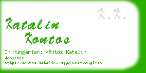 katalin kontos business card