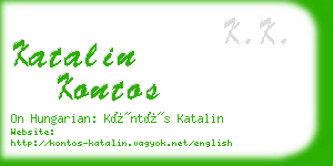 katalin kontos business card